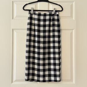 Who What Wear Monochrome Checkered Pencil Skirt